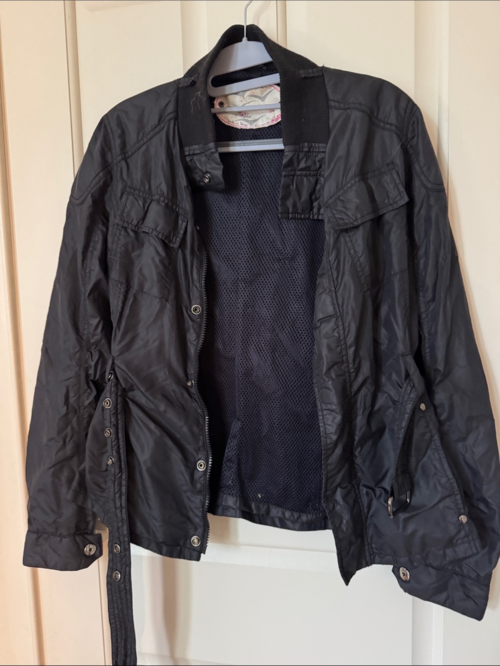 Free People Black Lightweight Utility Jacket